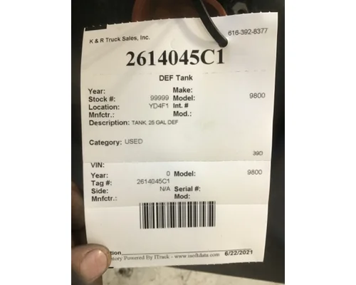 INTERNATIONAL 9800 DEF Tank