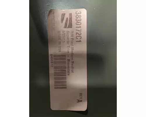 INTERNATIONAL 9800 Interior Parts, Misc.