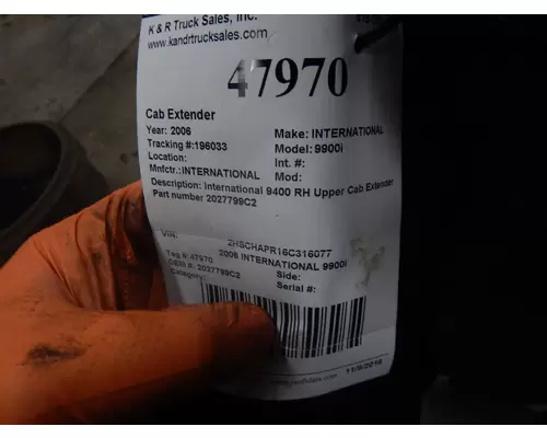 INTERNATIONAL 9900I Body Parts, Misc.