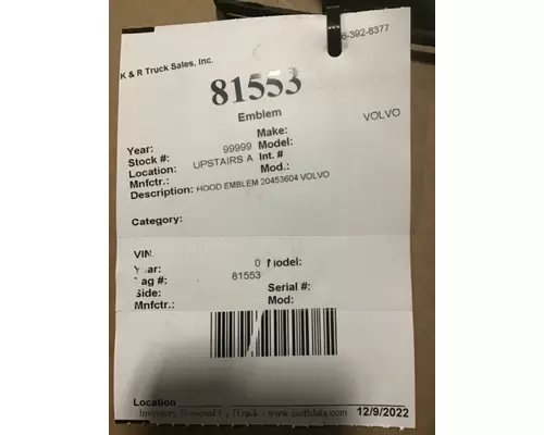 INTERNATIONAL 9900 Body Parts, Misc.