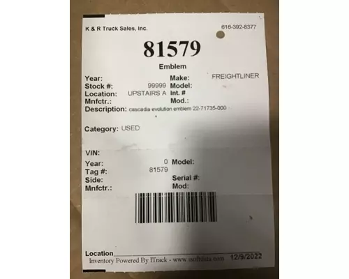 INTERNATIONAL 9900 Body Parts, Misc.