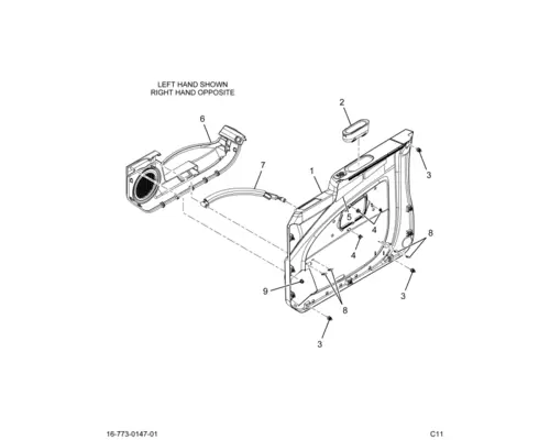 INTERNATIONAL 9900 Door Panel