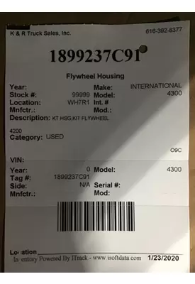 INTERNATIONAL 9900 Flywheel Housing