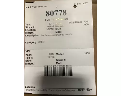 INTERNATIONAL 9900 Fuel Tank StrapHanger