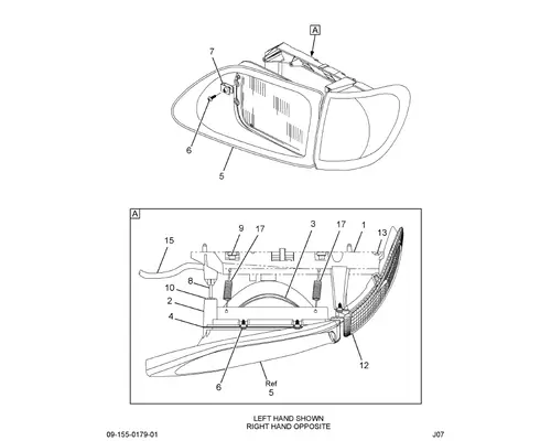 INTERNATIONAL 9900 Headlamp Assembly