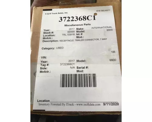 INTERNATIONAL 9900 Miscellaneous Parts