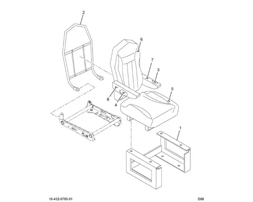 INTERNATIONAL 9900 Seat, Front