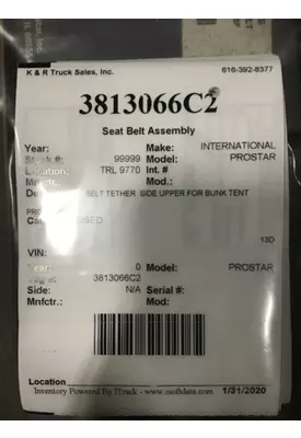 INTERNATIONAL 9900 Seat Belt Assembly