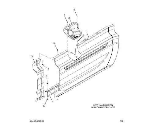 INTERNATIONAL 9900 Side FairingCab Extender