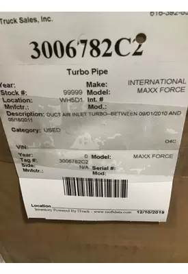 INTERNATIONAL 9900 Turbo Pipe