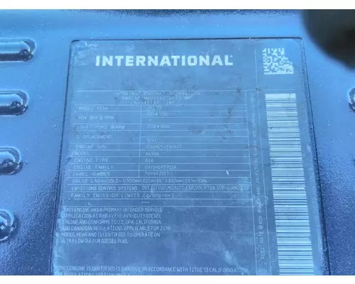 INTERNATIONAL A26  EPA 17 ENGINE ASSEMBLY