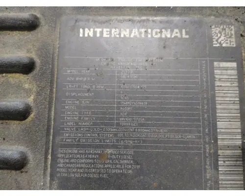 INTERNATIONAL A26 EPA 17 ENGINE ASSEMBLY
