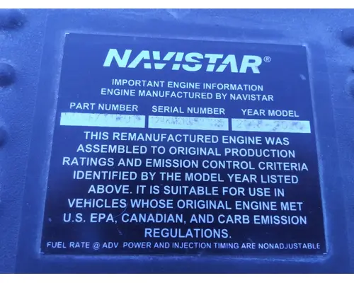 INTERNATIONAL A26 EPA 17 ENGINE ASSEMBLY