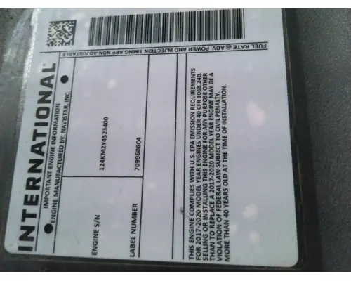 INTERNATIONAL A26 EPA 17 ENGINE ASSEMBLY