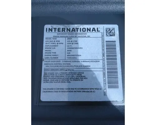 INTERNATIONAL A26 EPA 17 ENGINE ASSEMBLY