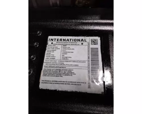 INTERNATIONAL A26 EPA 20 ENGINE ASSEMBLY