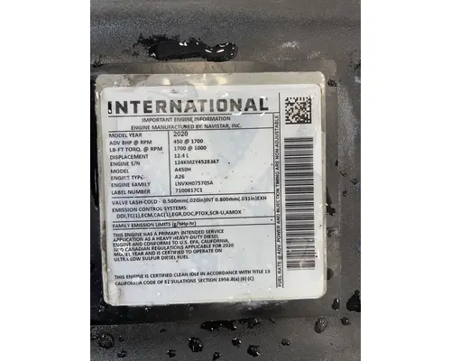 INTERNATIONAL A26 Engine Assembly