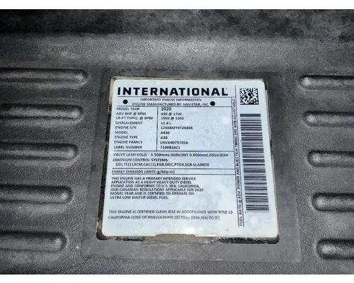 INTERNATIONAL A26 Engine Assembly