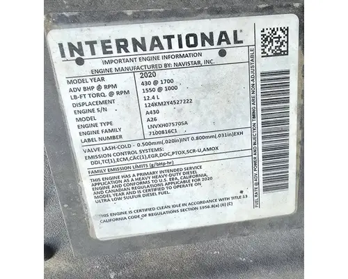 INTERNATIONAL A26 Engine Assembly