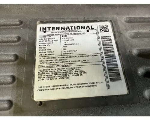 INTERNATIONAL A26 Engine Assembly