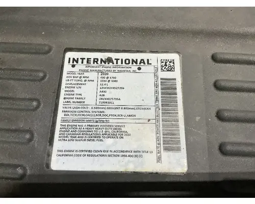INTERNATIONAL A26 Engine Assembly