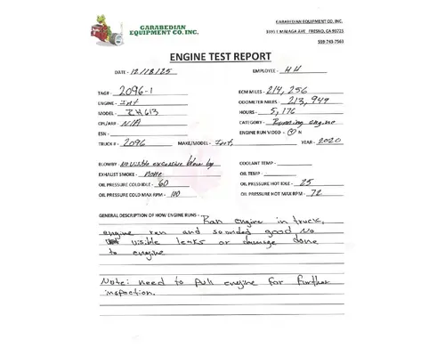 INTERNATIONAL A26 Engine Assembly