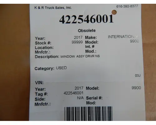 INTERNATIONAL AMTRAM Door Glass, Front