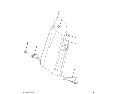 INTERNATIONAL CF600 Seat, Front