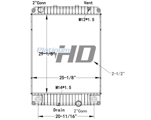 INTERNATIONAL CV RADIATOR ASSEMBLY