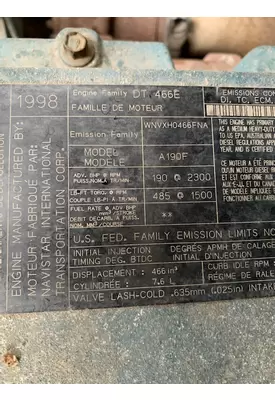 INTERNATIONAL DT 466E Cylinder Block