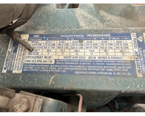 INTERNATIONAL DT 466E Engine Assembly