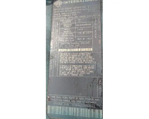 INTERNATIONAL DT 466E Engine Assembly