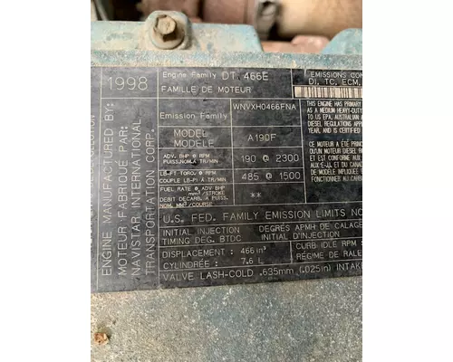 INTERNATIONAL DT 466E Fuel Injector