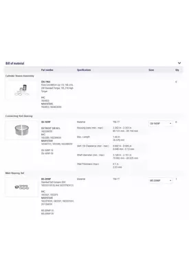 INTERNATIONAL DT466P 7.6L Engine Reman Kit