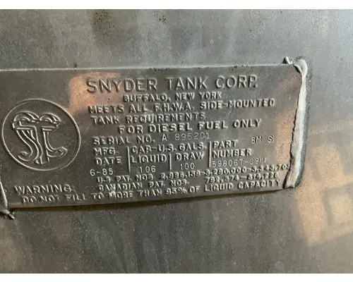 INTERNATIONAL F-9370 Fuel Tank