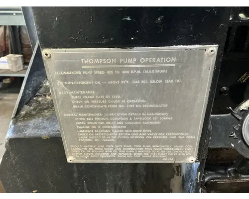 INTERNATIONAL F-9370 Vacuum Pump