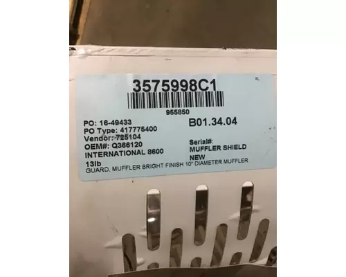 INTERNATIONAL HV Muffler Shield