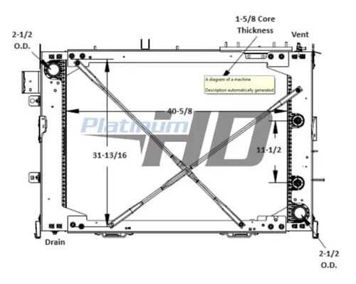 INTERNATIONAL HV RADIATOR ASSEMBLY