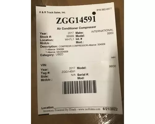 INTERNATIONAL International  Air Conditioner Compressor