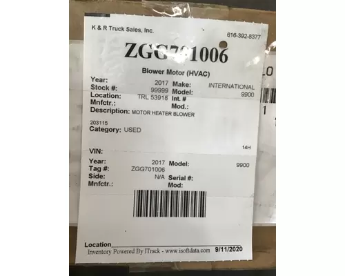 INTERNATIONAL International  Blower Motor (HVAC)