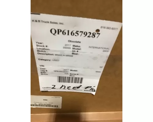 INTERNATIONAL International  Brake Parts, Misc. Rear