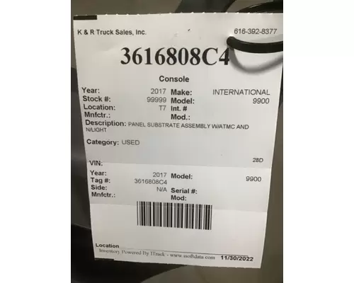 INTERNATIONAL International  Console