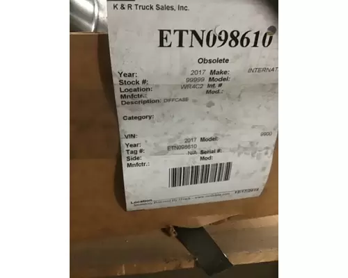 INTERNATIONAL International  Differential Parts, Misc.