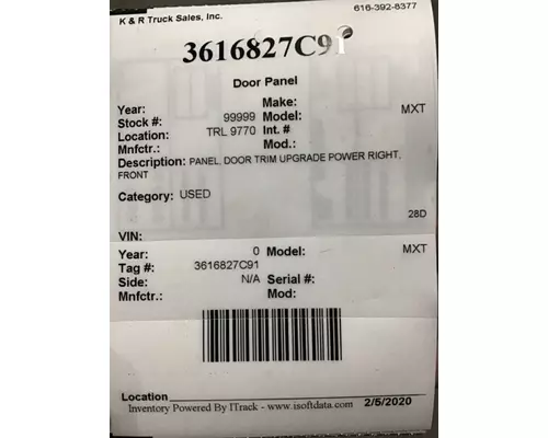 INTERNATIONAL International  Door Panel (Trim)