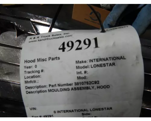 INTERNATIONAL LONESTAR Hood Misc Parts 