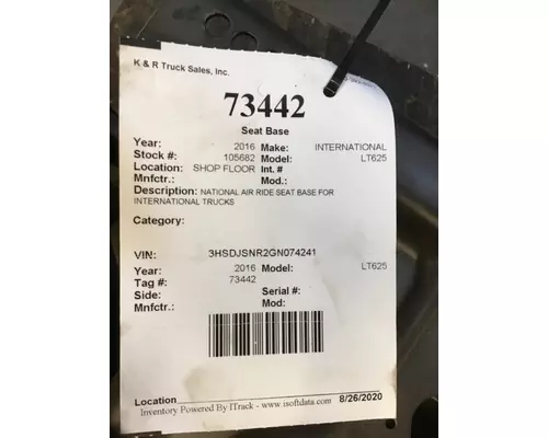 INTERNATIONAL LONESTAR Seat, Front