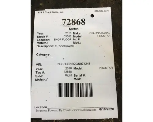 INTERNATIONAL LONESTAR Switch Panels 124