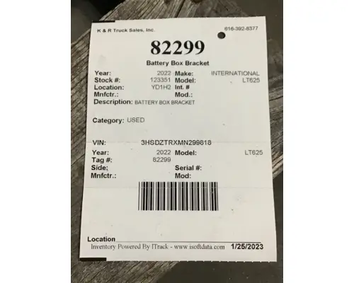 INTERNATIONAL LT625 Brackets, Misc.