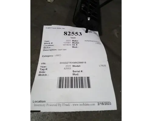 INTERNATIONAL LT625 Dash & Instruments