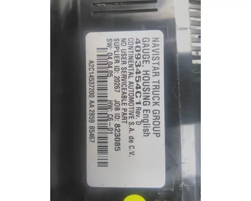 INTERNATIONAL LT GAUGE CLUSTER